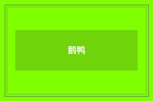 鹅鸭