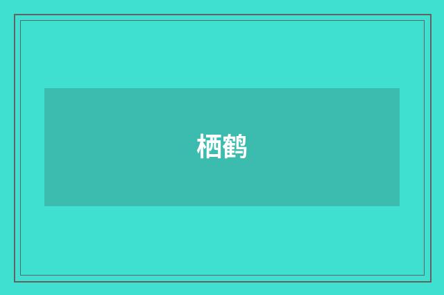 栖鹤