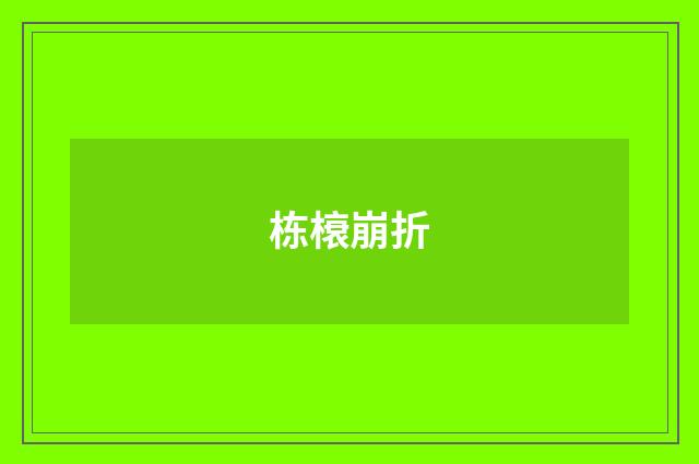 栋榱崩折