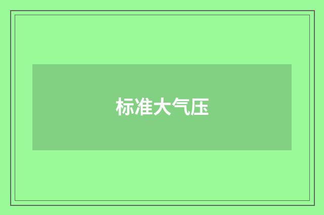 标准大气压