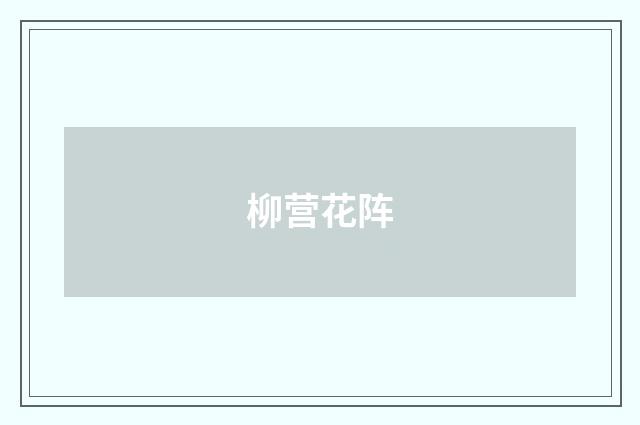柳营花阵