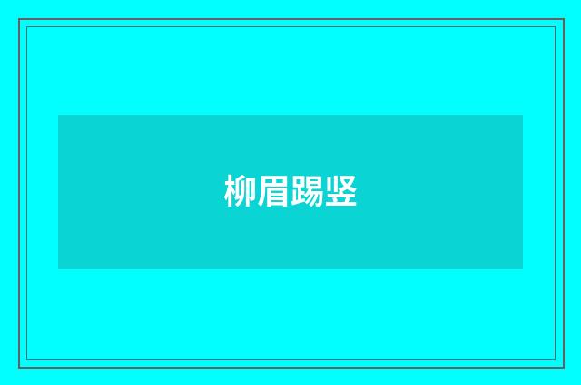 柳眉踢竖