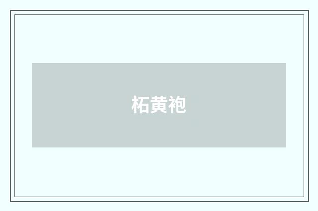 柘黄袍