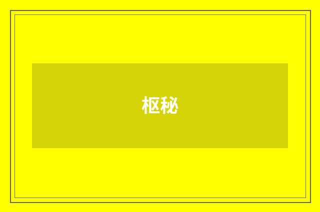 枢秘