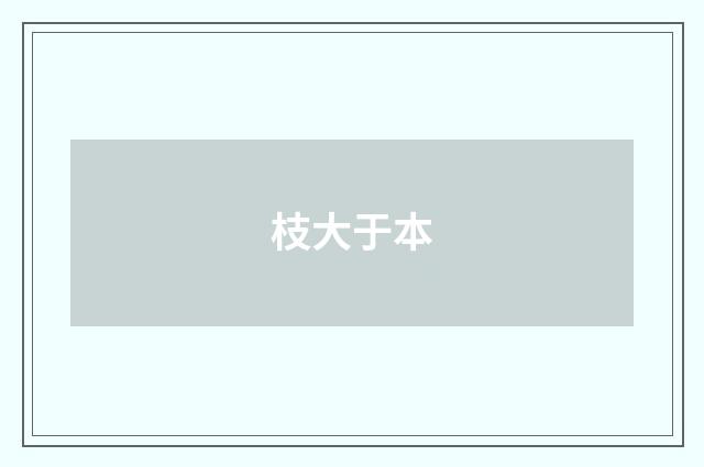 枝大于本