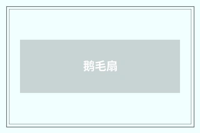 鹅毛扇