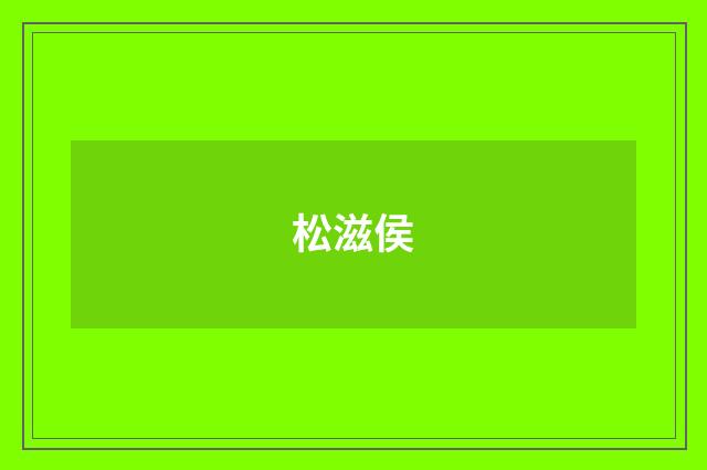 松滋侯