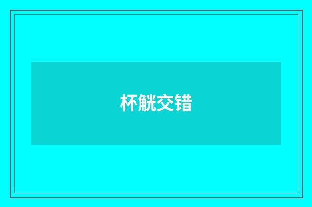 杯觥交错