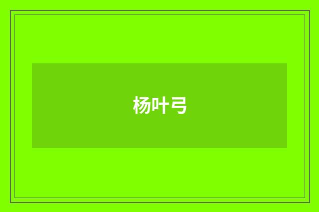 杨叶弓
