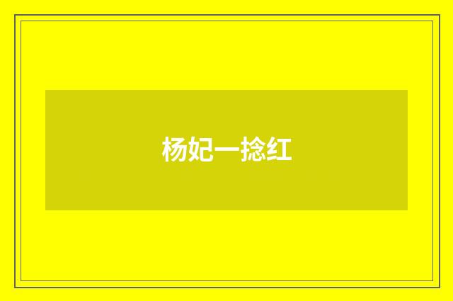 杨妃一捻红