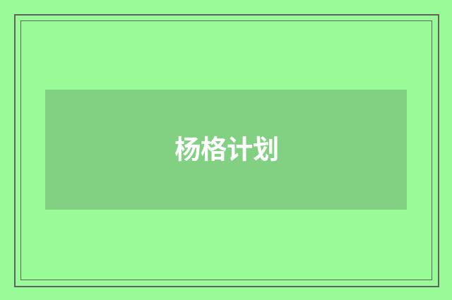 杨格计划