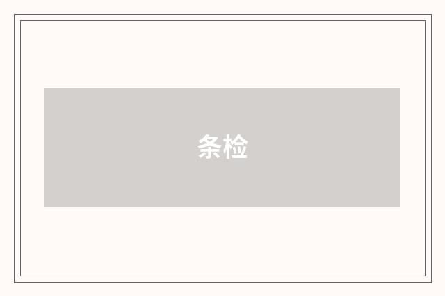 条检