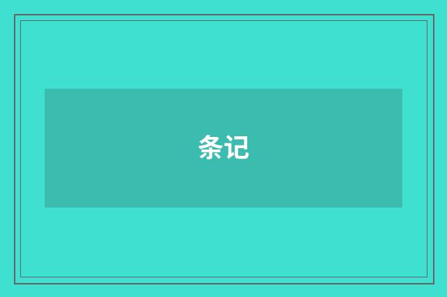 条记