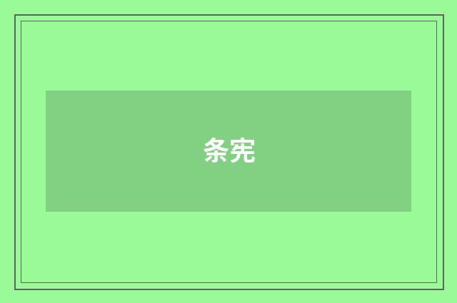 条宪