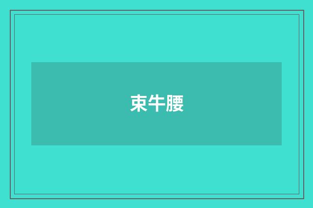 束牛腰
