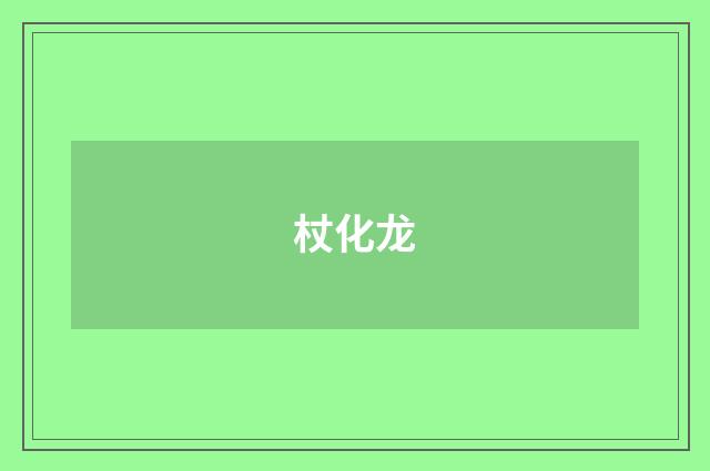 杖化龙