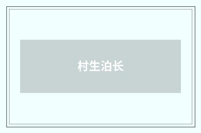 村生泊长