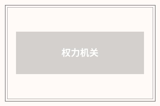 权力机关
