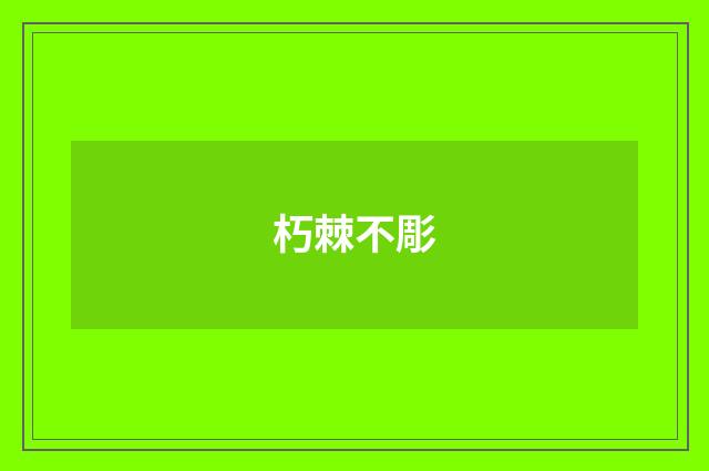 朽棘不彫