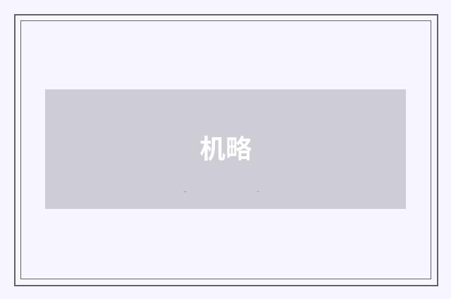 机略