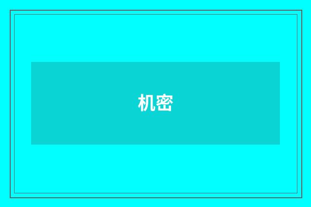 机密