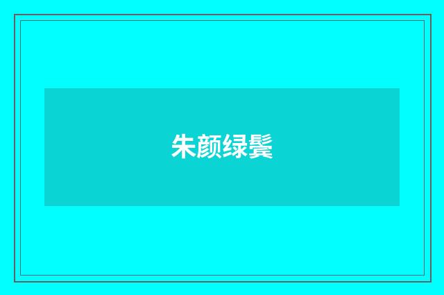 朱颜绿鬓