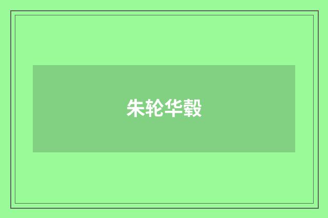 朱轮华毂