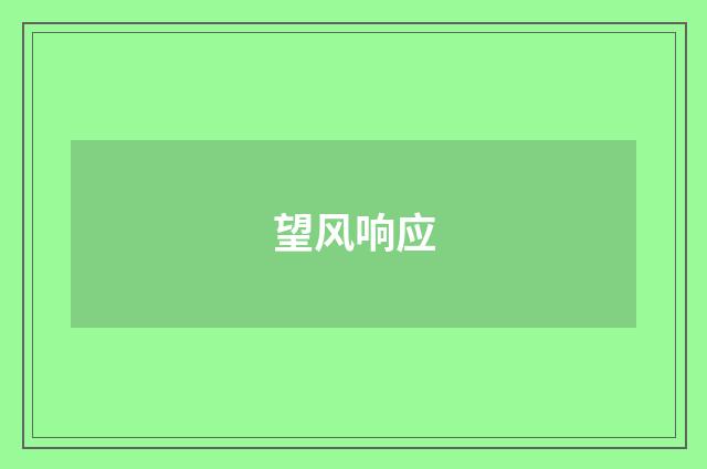 望风响应