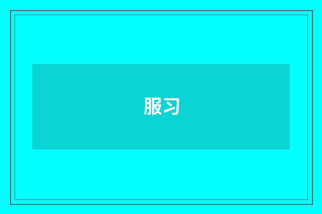服习