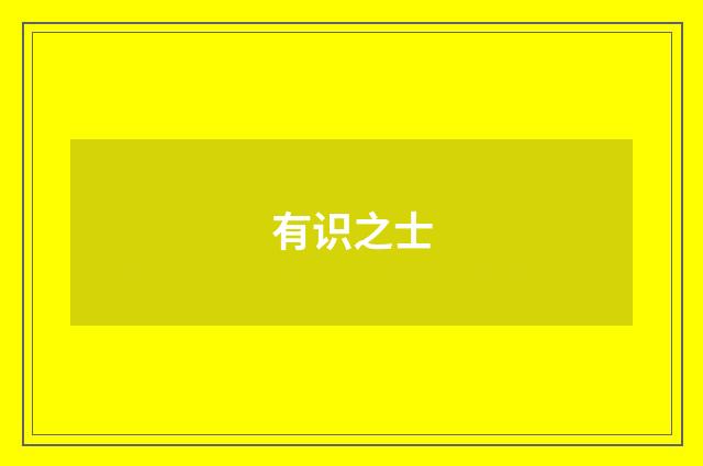 有识之士