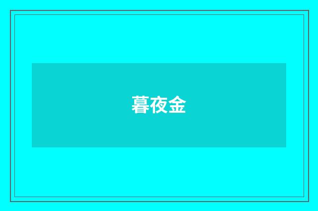 暮夜金