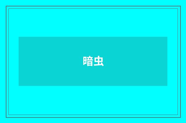 暗虫