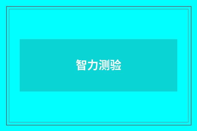 智力测验