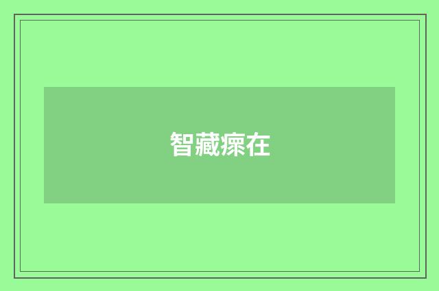 智藏瘝在