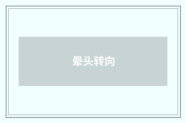 晕头转向