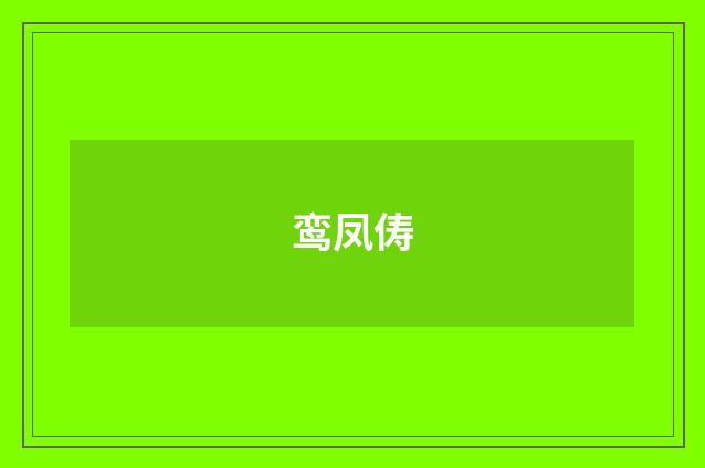 鸾凤俦