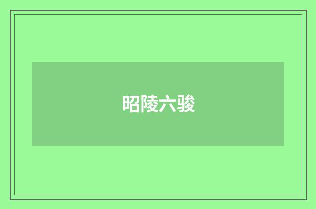 昭陵六骏