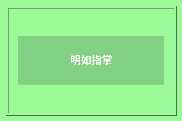 明如指掌