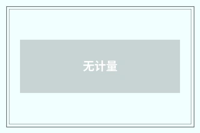 无计量