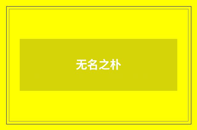 无名之朴