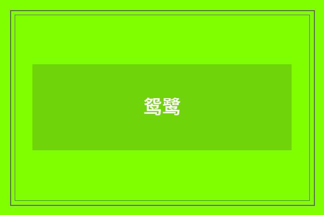 鸳鹭