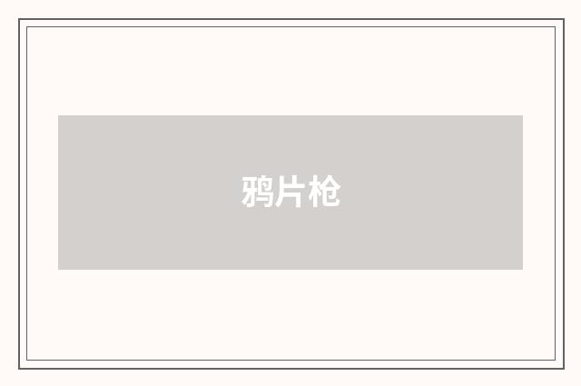 鸦片枪