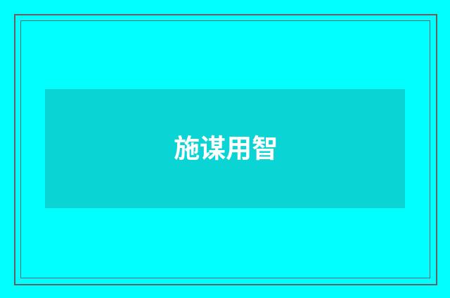 施谋用智