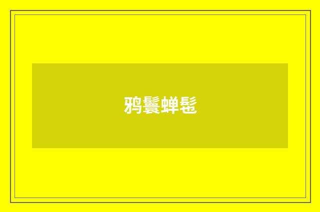 鸦鬟蝉髢
