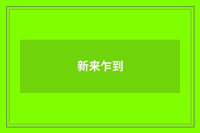 新来乍到