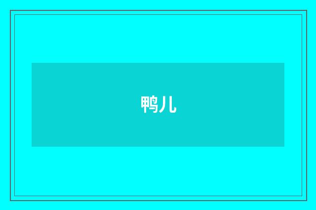 鸭儿