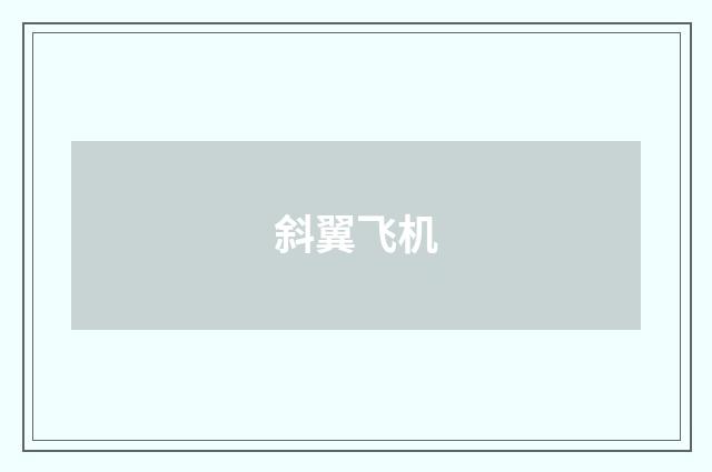斜翼飞机