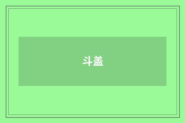 斗盖