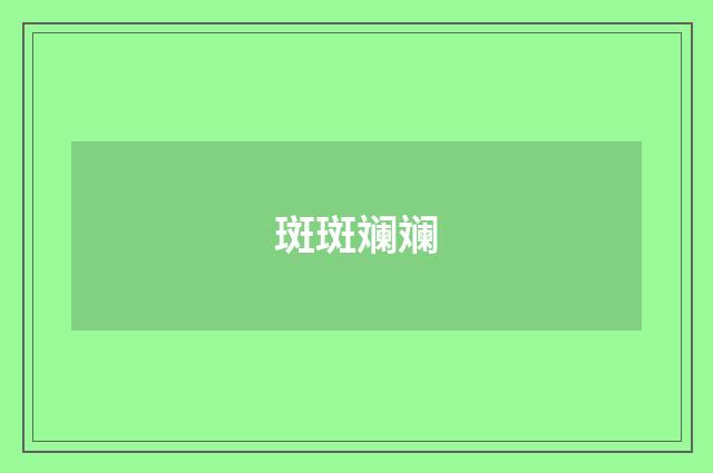 斑斑斓斓