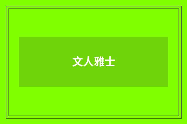文人雅士